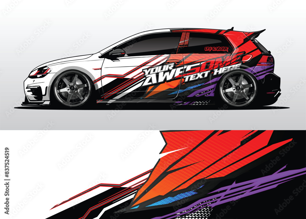 Sleek and Stylish Car Wrap Background Vectors Sleek and Stylish Car Wrap Background Vectors