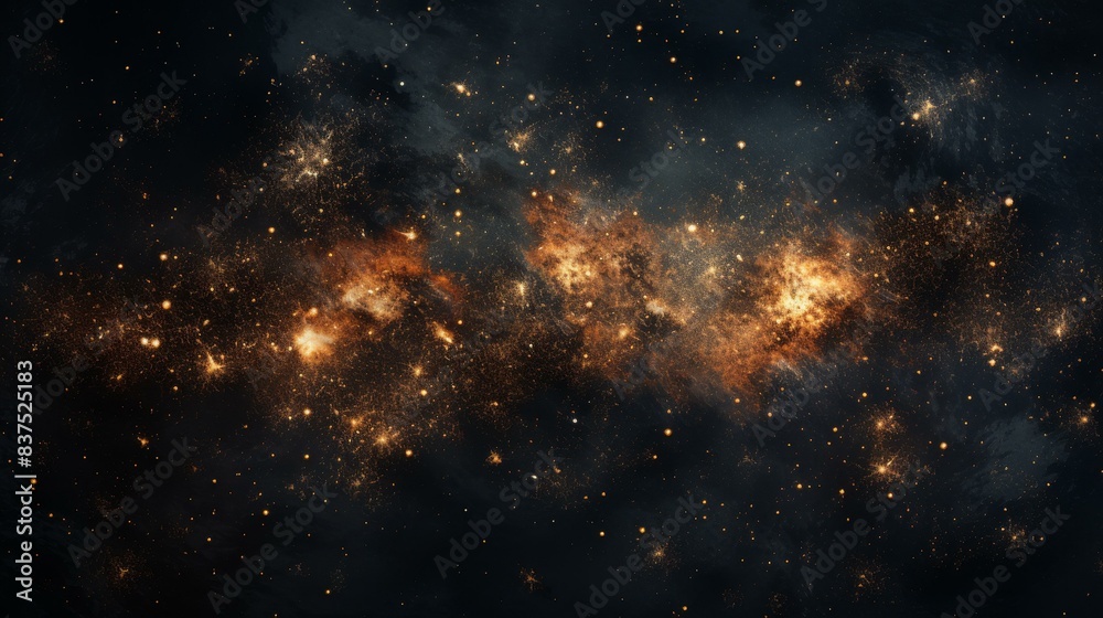 Fototapeta premium Explore an artistic interstellar design with ethereal details in this mesmerizing cosmosthemed illustration. High resolution and intricate textures.