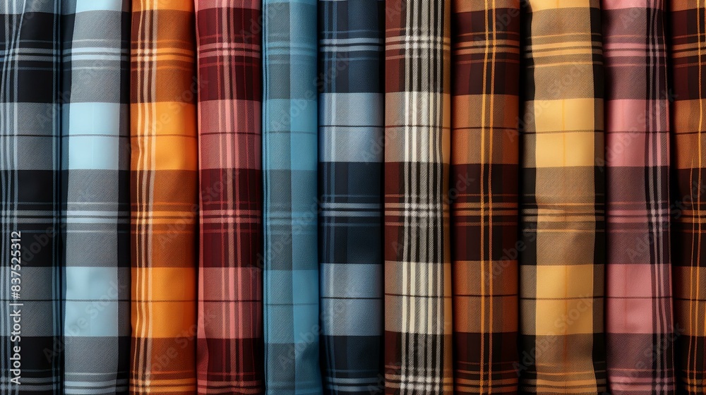 Vibrant plaid composition with detailed texture and seamless pattern. Perfect for artistic projects with flat illustrations. Vibrant plaid composition with detailed texture and seamless pattern. Perfect for artistic projects with flat illustrations.
