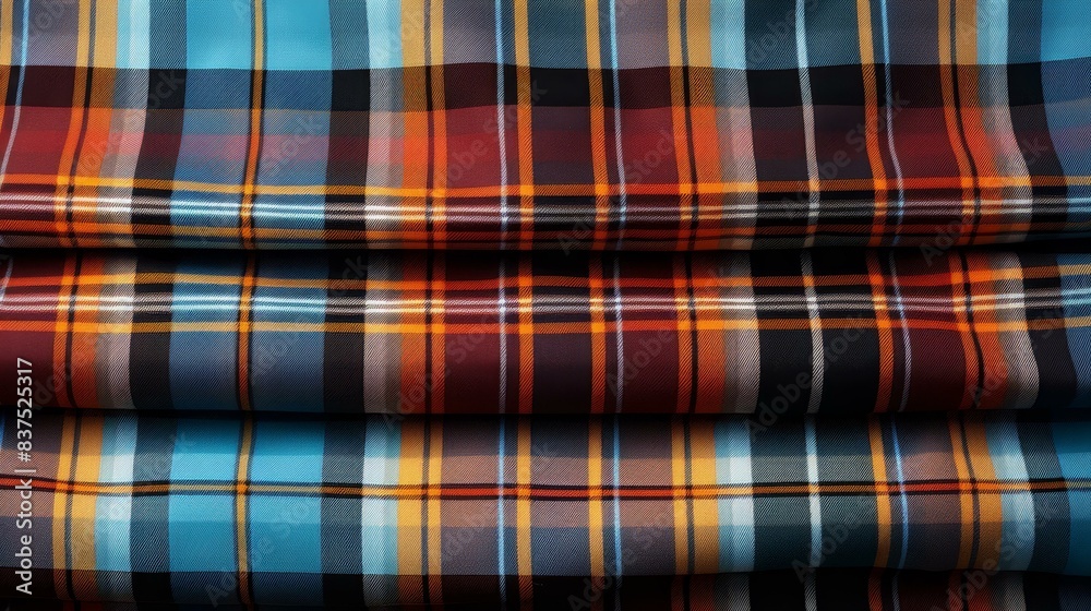 Vibrant plaid composition with detailed texture and seamless pattern. Perfect for artistic projects with flat illustrations. Vibrant plaid composition with detailed texture and seamless pattern. Perfect for artistic projects with flat illustrations.