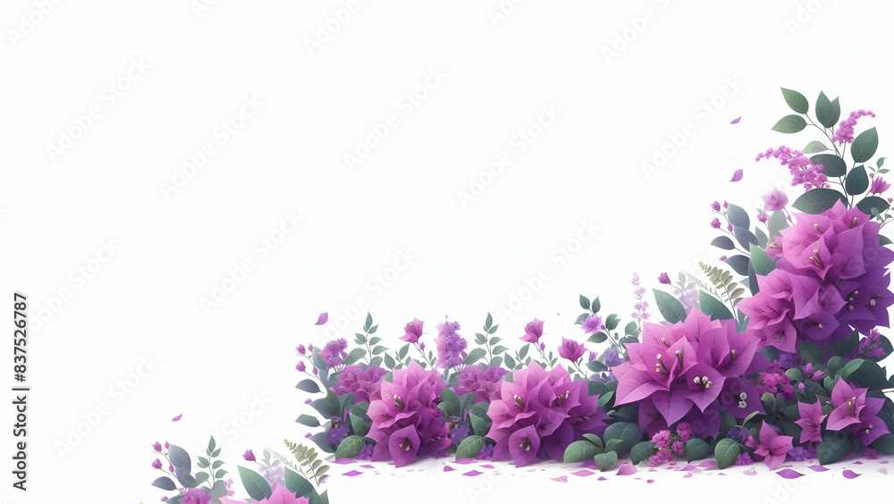 Colorful tropical flower plant isolated on white background, GENERATIVE AI Colorful tropical flower plant isolated on white background, GENERATIVE AI
