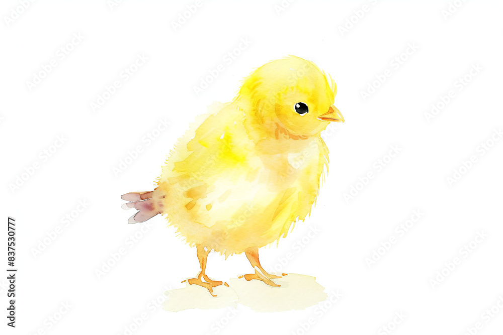 Watercolor Cute Baby Chick Watercolor Cute Baby Chick