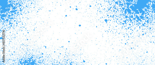 Vector abstract blue on white grunge splatter background design.