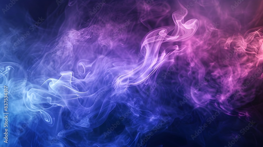 Fototapeta premium Mesmerizing Abstract Smoke Concept with Vibrant Purple and Blue Hues