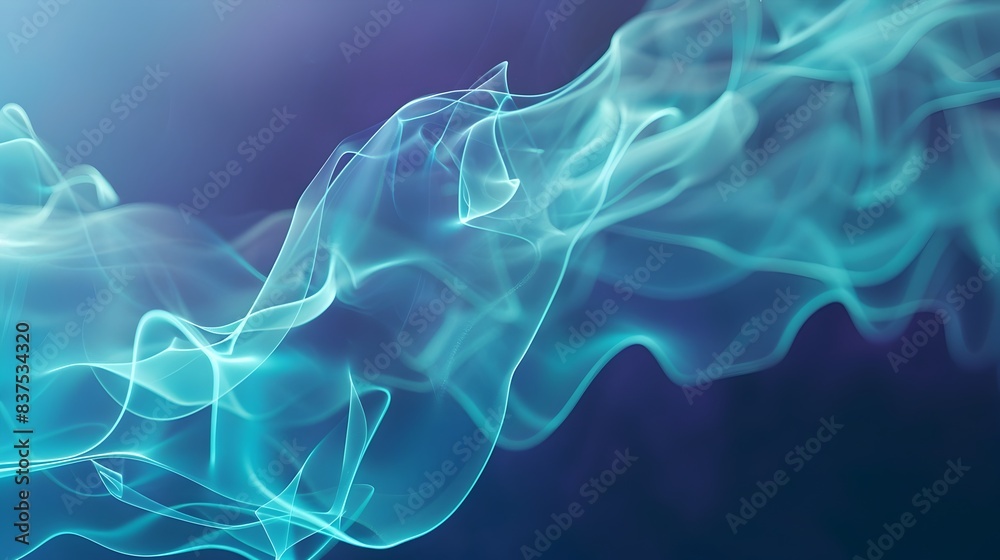 Fototapeta premium Mesmerizing Abstract Smoke Waves Concept with Copy Space for Banner Design