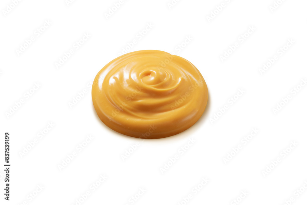 Delicious Cheese Paste Cream Swirl on white background Delicious Cheese Paste Cream Swirl on white background