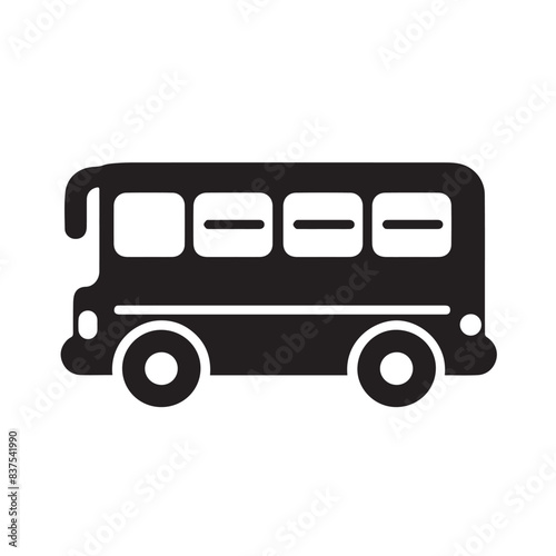 Bus in cartoon, doodle style . Image for t-shirt, web, mobile apps and ui. Isolated 2d vector illustration in logo, icon, sketch style, Eps 10, black and white. AI Generative