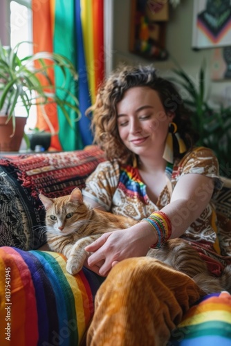 Cozy Pride Cat  Human Love