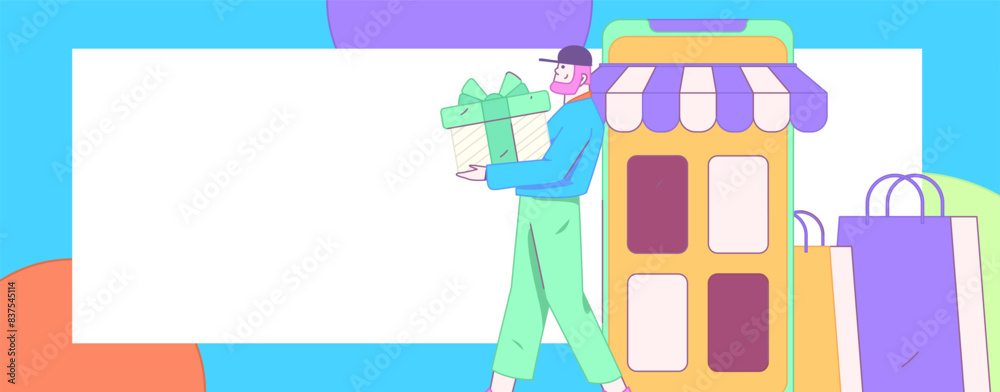 Holiday shopping people doing e-commerce online shopping flat vector concept operation hand drawn illustration
Holiday shopping people doing e-commerce online shopping flat vector concept operation hand drawn illustration