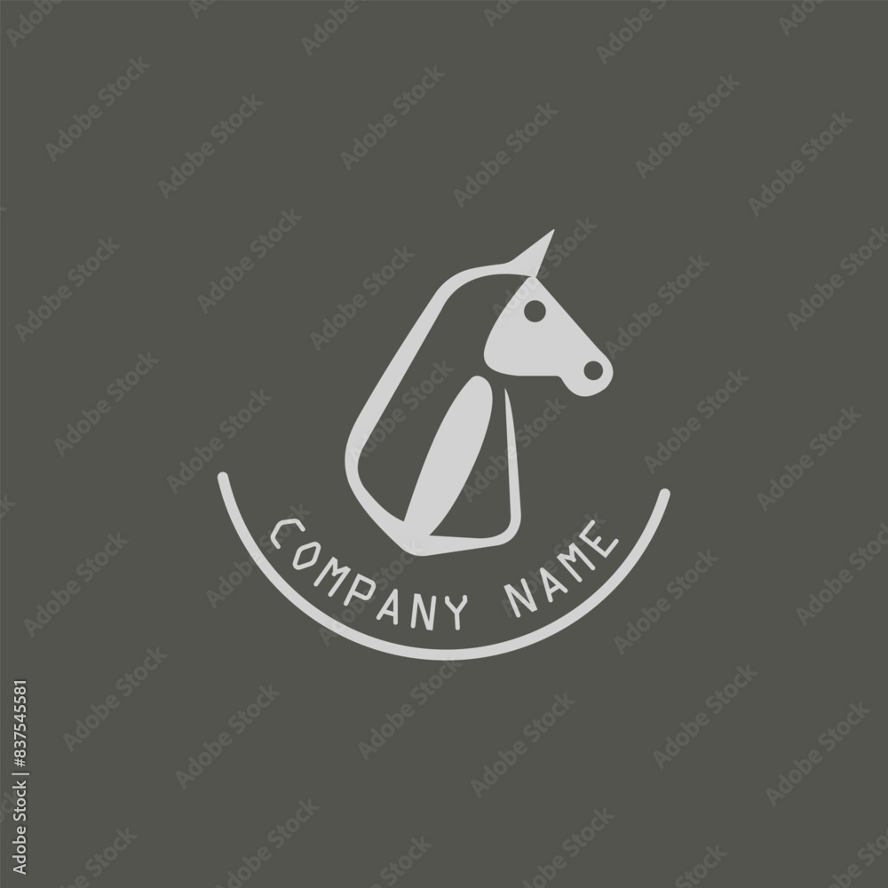 Obraz premium Horse logo design vector template. Animal Logotype concept icon.