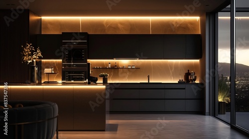 contemporary living in a kitchen space that balances form and function effortlessly, with sleek appliances 
