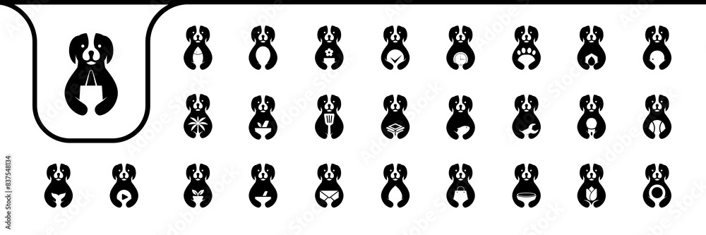 dog rottweiler cute flat icon design vector dog rottweiler cute flat icon design vector