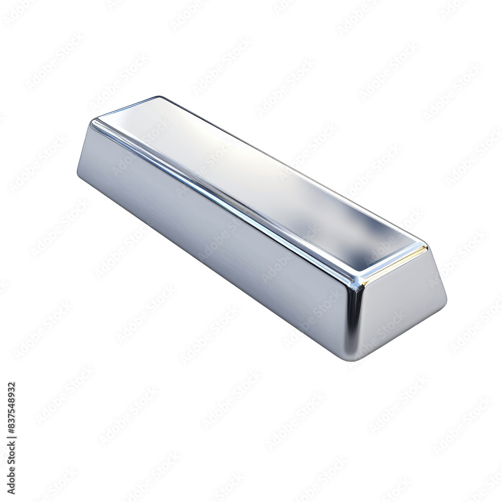 High-quality image of a shiny silver bullion bar isolated on a transparent background, perfect for finance and investment themes. High-quality image of a shiny silver bullion bar isolated on a transparent background, perfect for finance and investment themes.