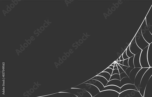 Spider web on black for halloween banner