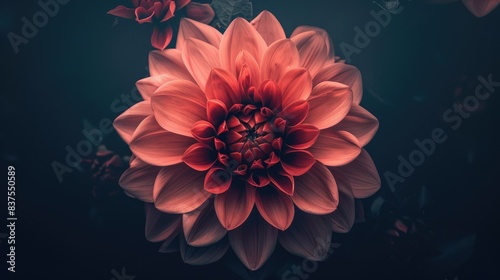 product photo of blooming flower centered solid background AI generated © Lisa_Art