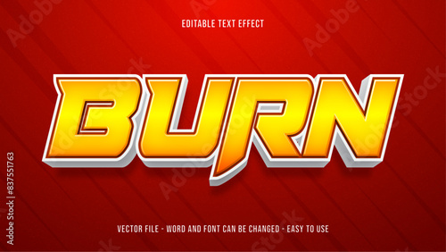Editable text effect fire mock up