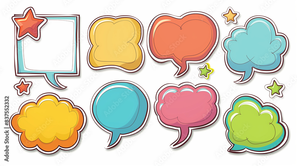 a set of speech bubbles on a white background, Ai generated Images a set of speech bubbles on a white background, Ai generated Images