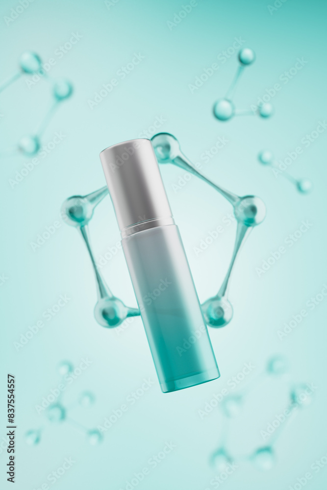 3d rendering cosmetic DNA molecular structure 3d rendering cosmetic DNA molecular structure