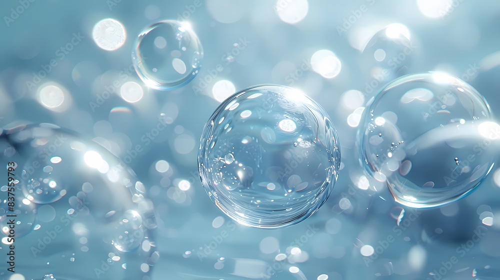 Digital technology blue and silver bubble abstract poster background Digital technology blue and silver bubble abstract poster background