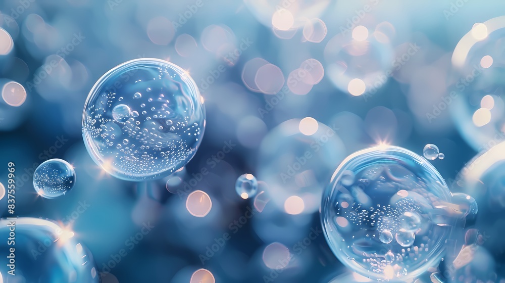 Digital technology blue and silver bubble abstract poster background Digital technology blue and silver bubble abstract poster background