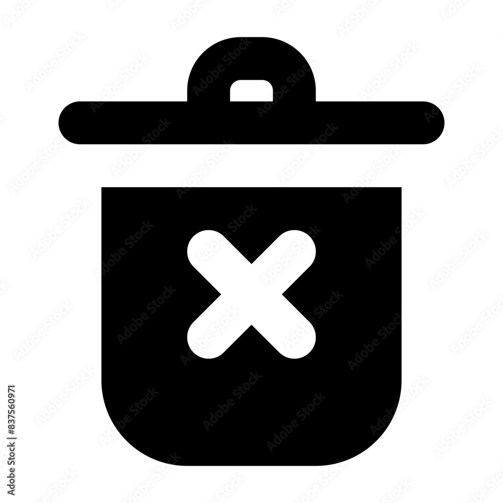 Obraz premium trash bin delete line ui icon