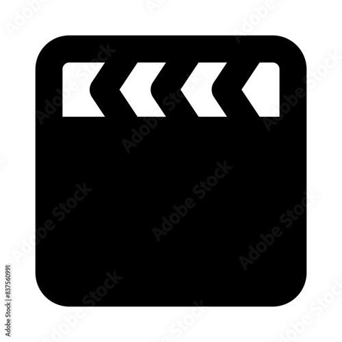 clapper board director video line ui icon
