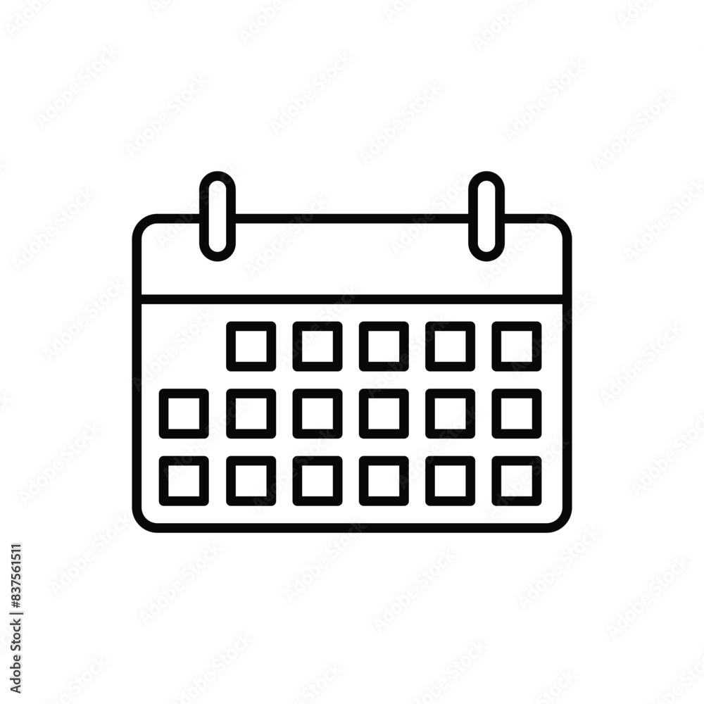 calendar icon vector design isolated on white background calendar icon vector design isolated on white background