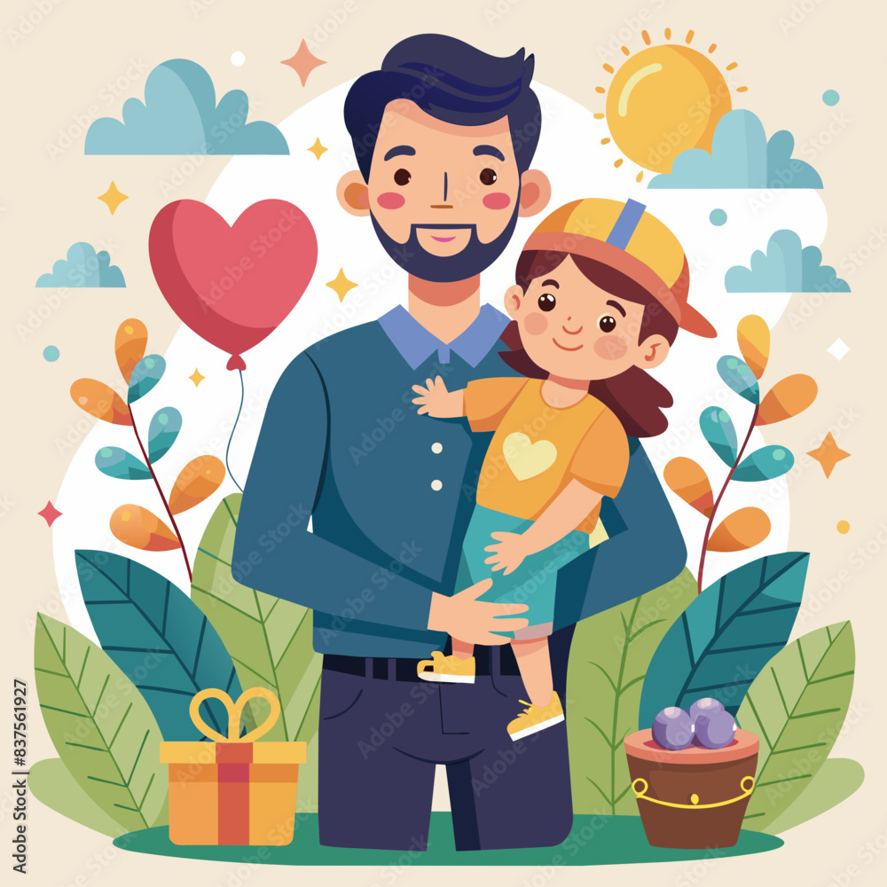 happy father's day illustration

