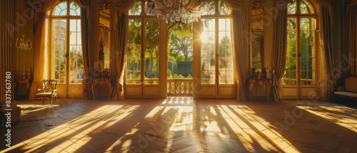 elegant bed room with ornate furniture  old mansion