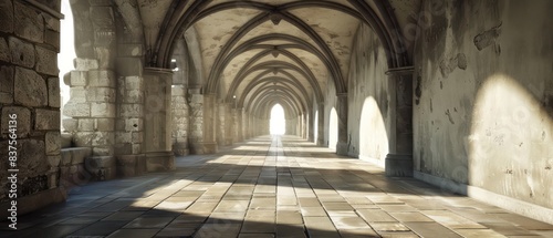 Architectural corridor in a Medieval Fortress