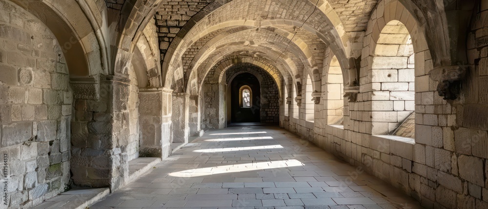 Architectural corridor in a Medieval Fortress Architectural corridor in a Medieval Fortress