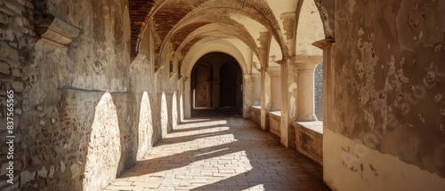 Architectural hallway corridor in a Medieval Fortress