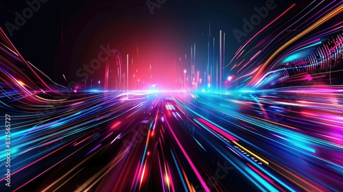 Abstract background with interlaced digital glitch and distortion effect. Futuristic cyberpunk design. Retro futurism, webpunk, rave 80s 90s cyberpunk aesthetic techno neon colors
