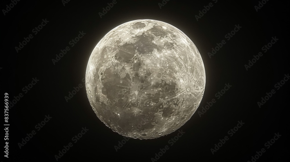 Obraz premium Planet Jupiter with its many moons