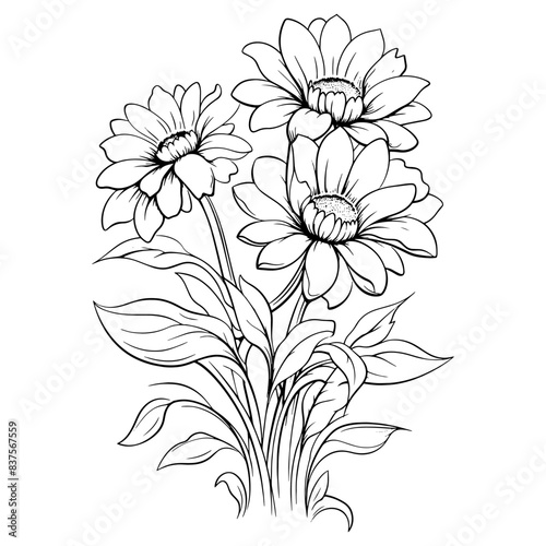 Wallpaper Mural floral and flower design illustration drawing Torontodigital.ca