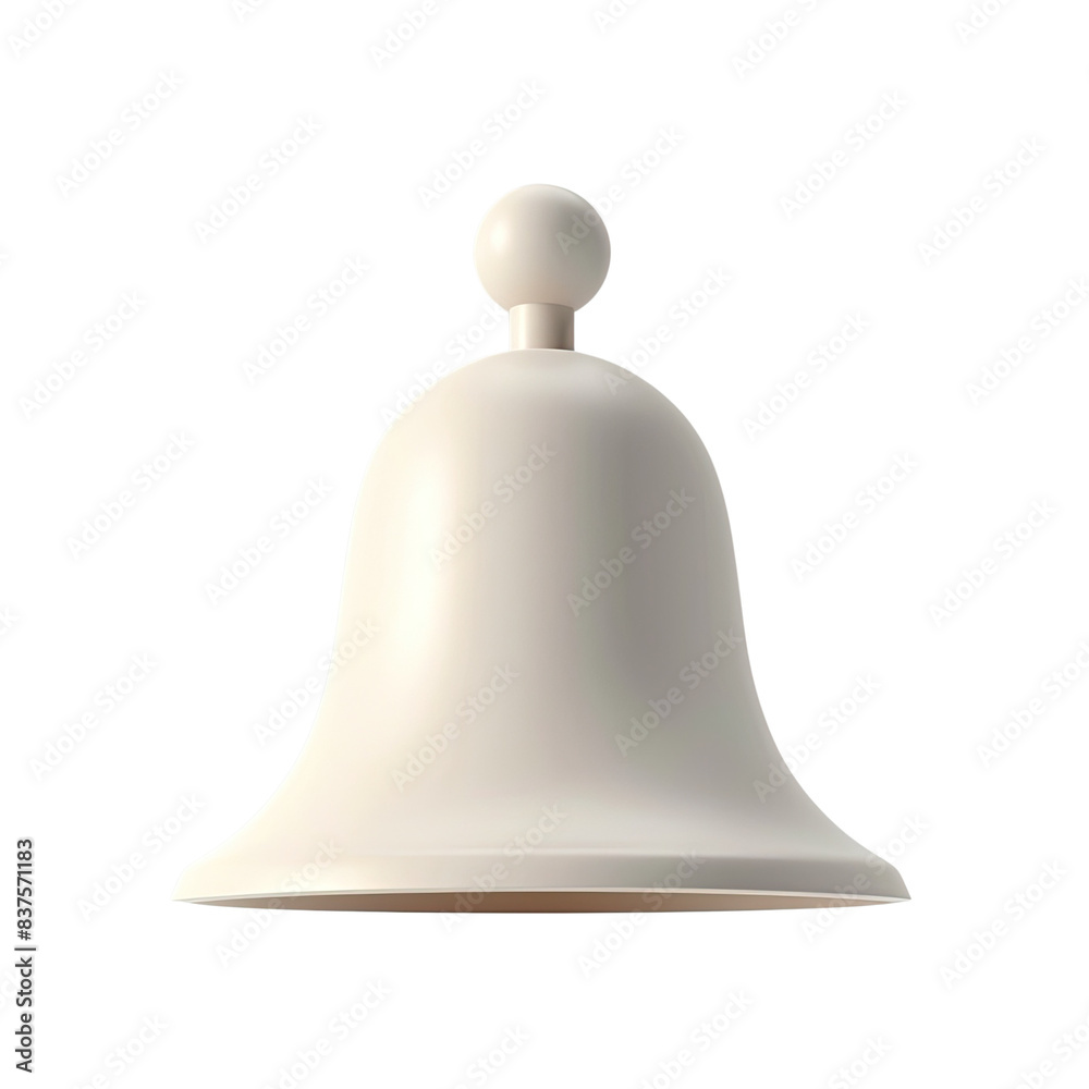 Sleek and minimalistic white bell icon with a modern design, perfect for notifications and alerts in digital applications., transparent background Sleek and minimalistic white bell icon with a modern design, perfect for notifications and alerts in digital applications., transparent background