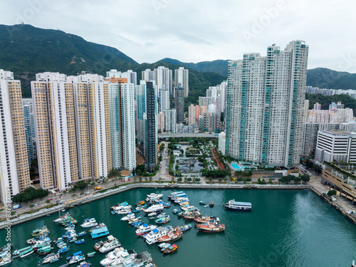 Top view of Hong Kong city