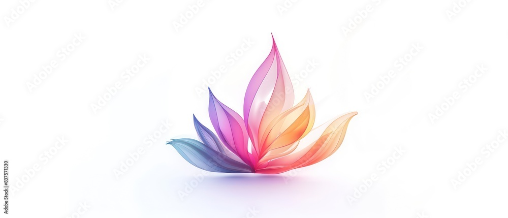 contemporary modern logo, emblem featuring geometric elements and vibrant colors, evoking the dynamic nature of online influence white background