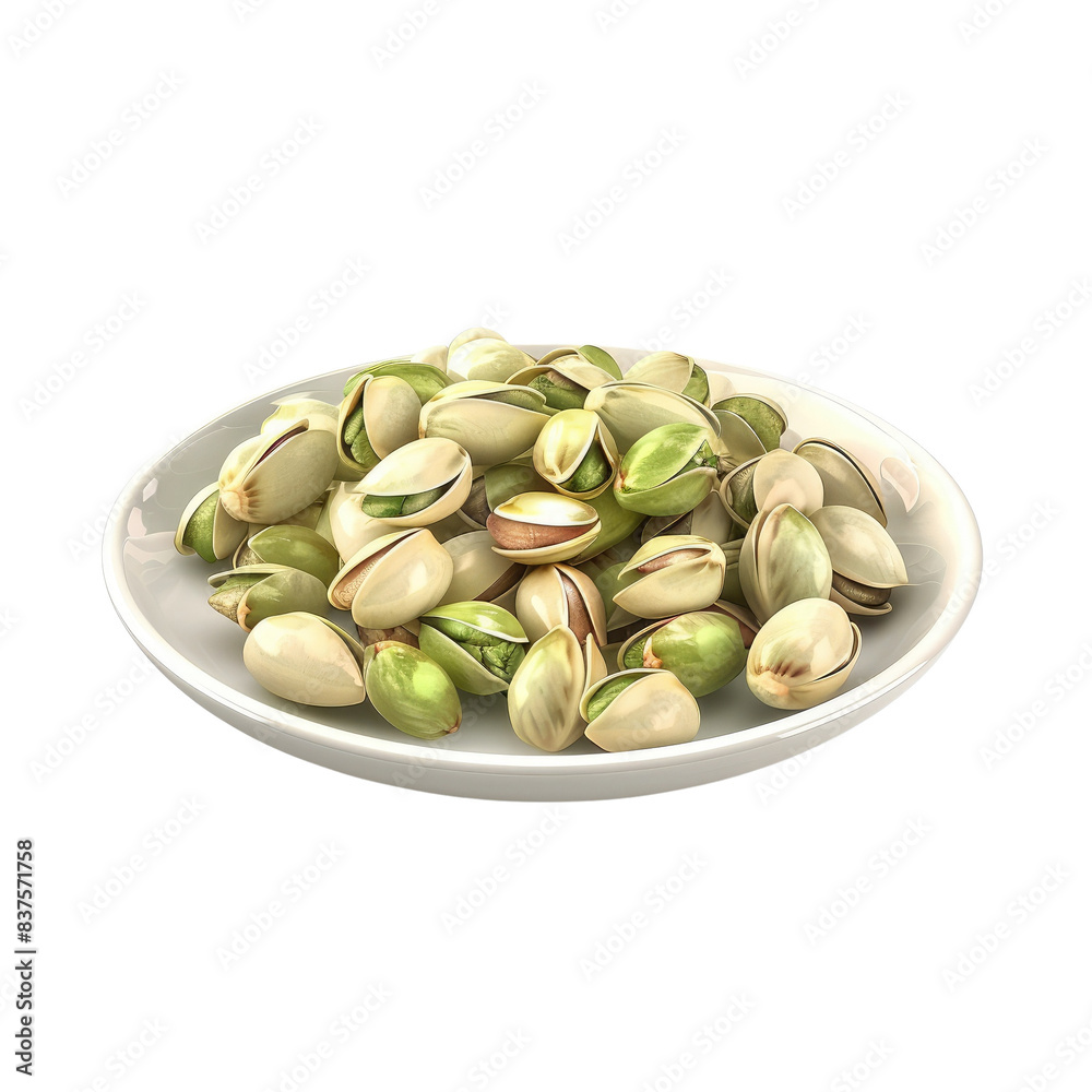 A bowl filled with delicious, shelled pistachios on a white background, offering a nutritious and tasty snack option., transparent background A bowl filled with delicious, shelled pistachios on a white background, offering a nutritious and tasty snack option., transparent background