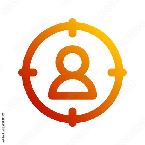 target audience gradient icon