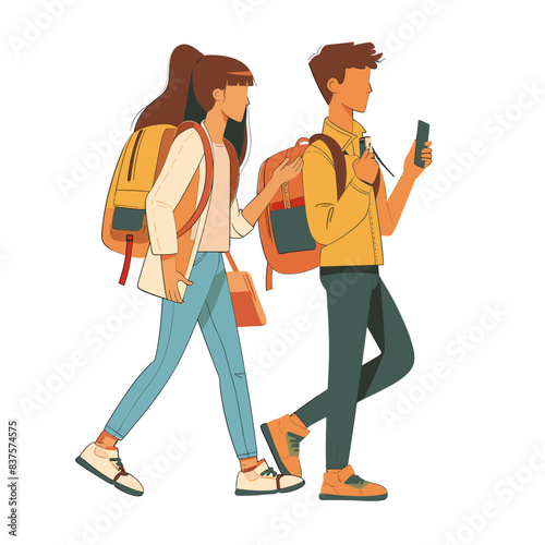 couple traveling with luggage