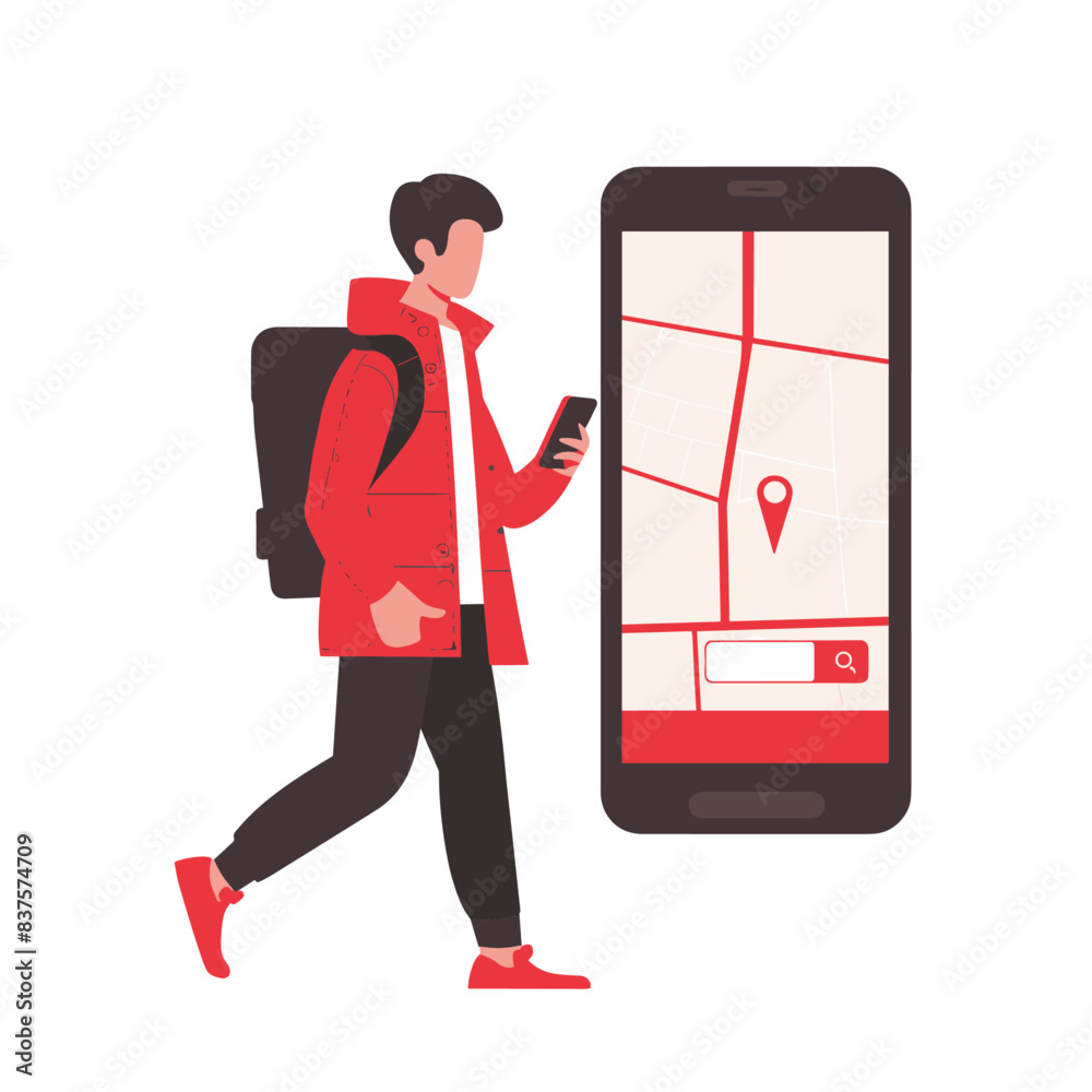 person holding an iPhone and watching the map on it person holding an iPhone and watching the map on it