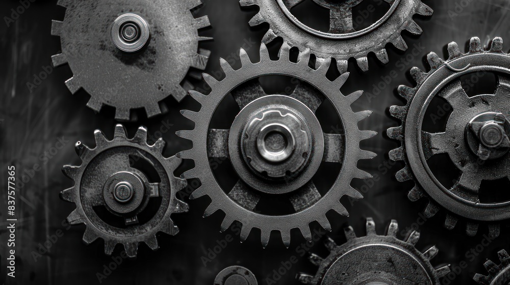 Pictures of industrial technical gears in engineering Pictures of industrial technical gears in engineering