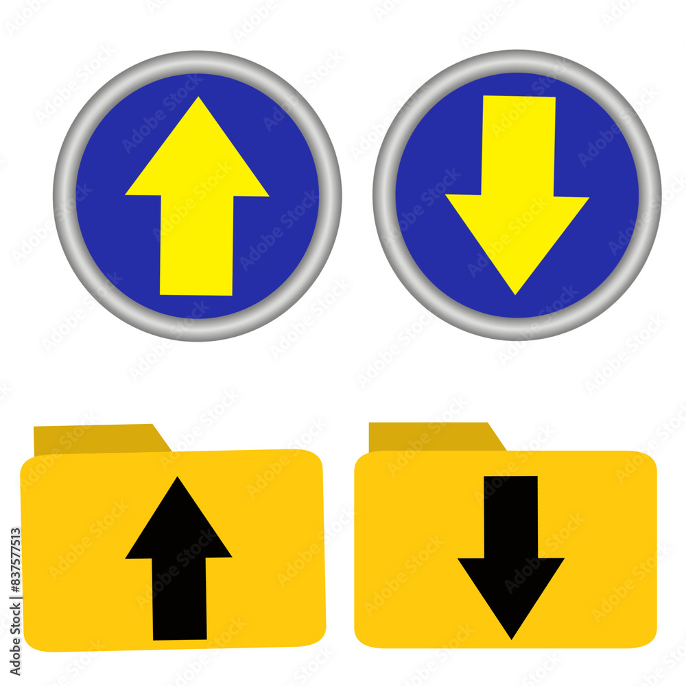 yellow and blue arrows, download upload icons yellow and blue arrows, download upload icons