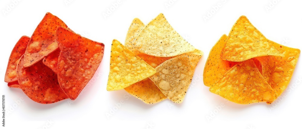 nachos tortillas mexican food snacks, white background nachos tortillas mexican food snacks, white background