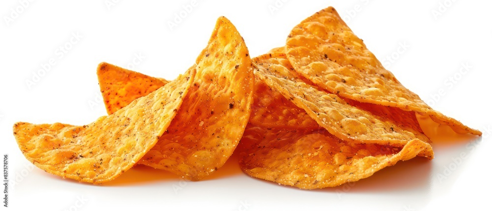 nachos tortillas mexican food snacks, white background nachos tortillas mexican food snacks, white background
