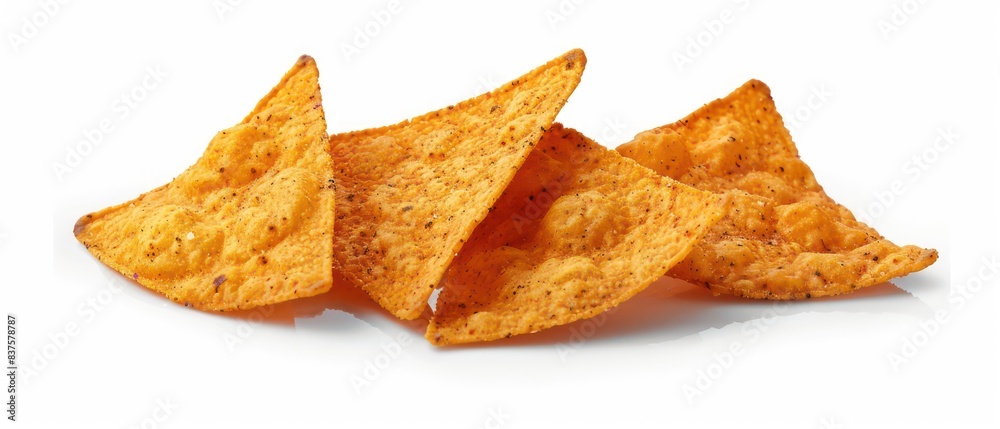 nachos tortillas mexican food snacks, white background nachos tortillas mexican food snacks, white background