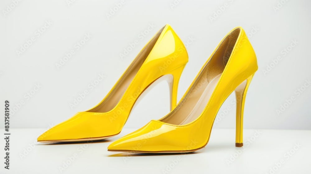 stylish yellow high heels white stylish yellow high heels white