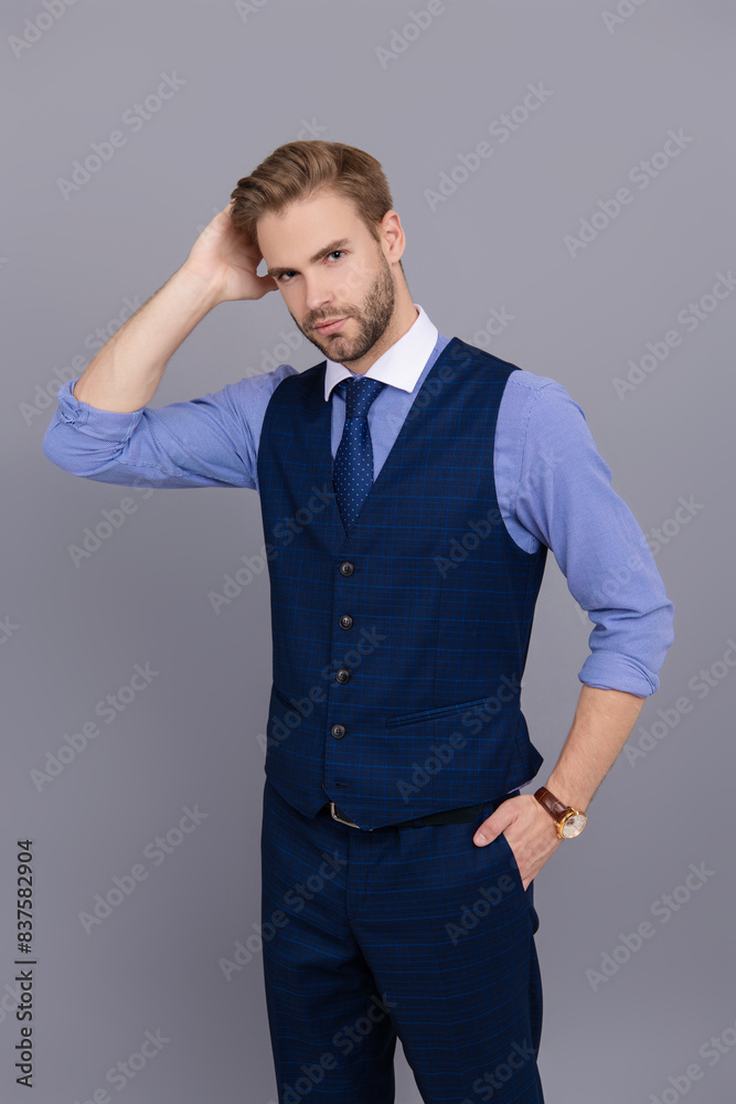 © be free - Successful business. Elegant CEO with wristwatch. Profession of director. Successful businessman isolated grey. Professional occupation of businessman. Business boss portrait of man. Visionary leader © be free - Successful business. Elegant CEO with wristwatch. Profession of director. Successful businessman isolated grey. Professional occupation of businessman. Business boss portrait of man. Visionary leader