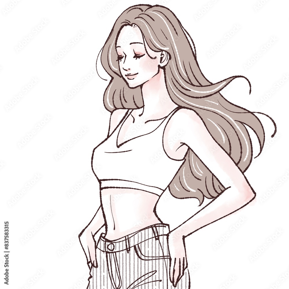 女性・女の子のイラスト素材 女性・女の子のイラスト素材